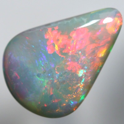 SOLID SEMI BLACK OPAL Crisp red and orange over green and blue